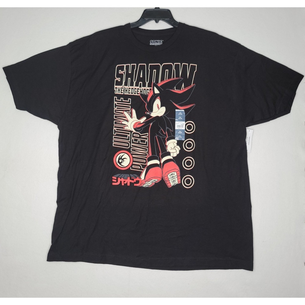 Sega Shadow The Hedgehog Ultimate Power Black & Red Shirt Size 3XL Sonic NWT